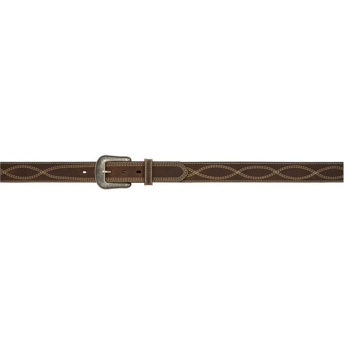 3D Men's 1 1/2" Figure-8 Stitch Western Fashion Belt - Dark Brown