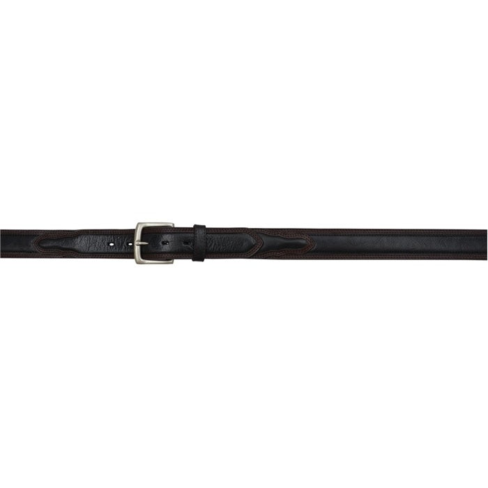 3D Men's 1 1/2" Smooth Western Dress Belt - Black/Cherry
