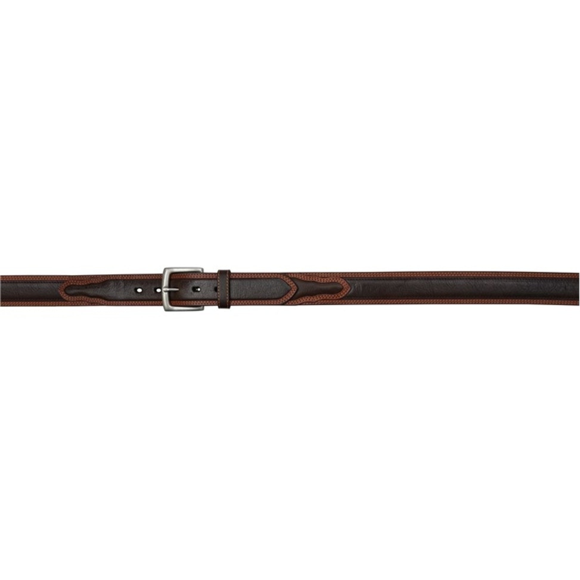 3D Men's 1 1/2" Pebble Western Basic Belt - Dark Brown/Tan