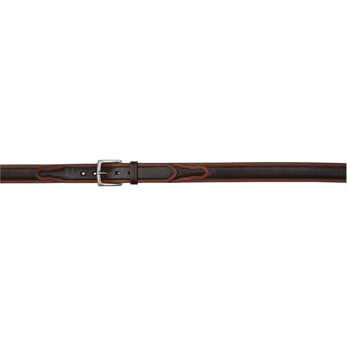 3D Men's 1 1/2" Pebble Western Basic Belt - Dark Brown/Tan