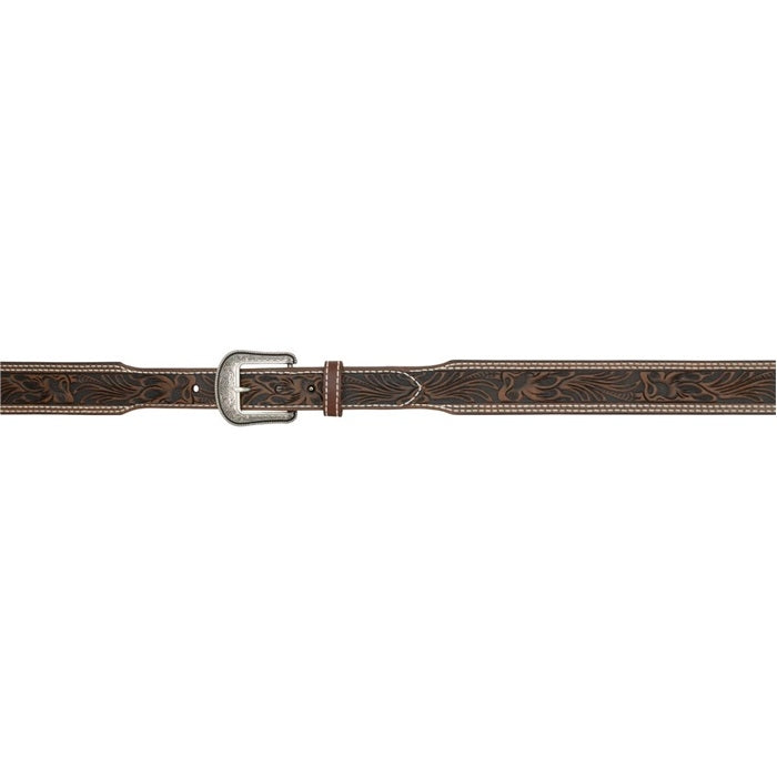 3D Men's 1 3/4" Floral Tapered Western Fashion Belt - Dark Brown
