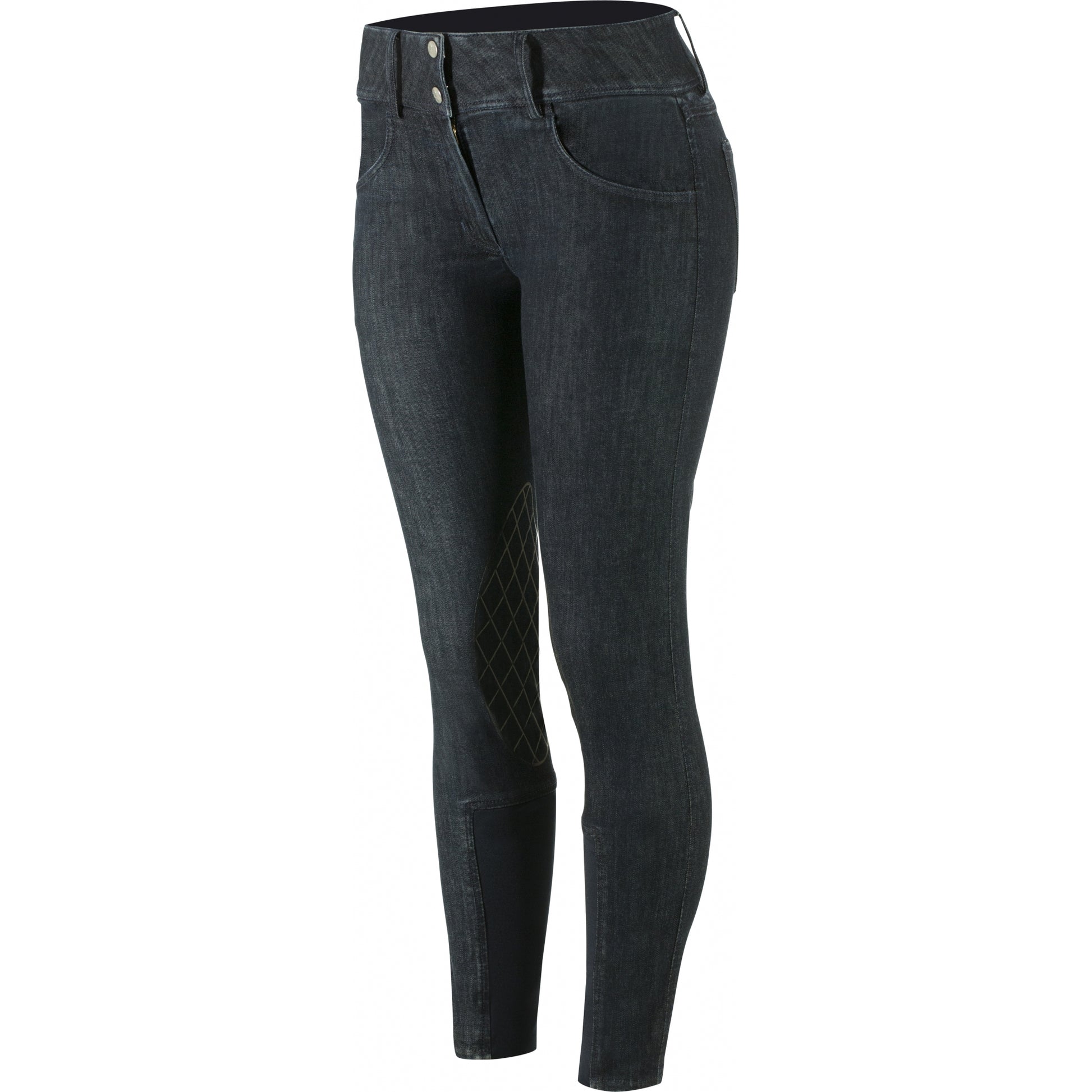 Horze Ladies Denim Silicone Knee Patch Breeches