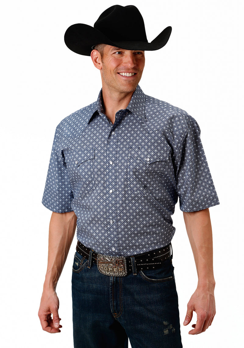 Roper Men's 1519 King Of Diamonds Short Sleeve Shirt