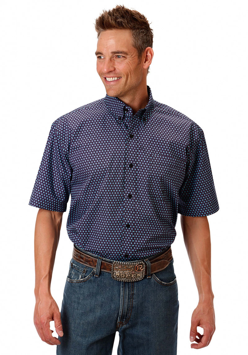 Roper Men's 0975 Last Chance Foulard Short Sleeve Shirt