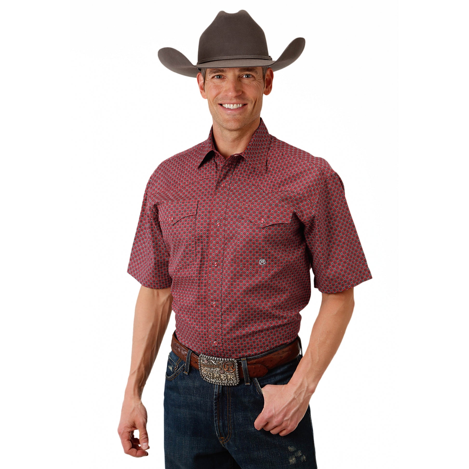 Roper Men's 1516 Vintage Foulard Short Sleeve Shirt