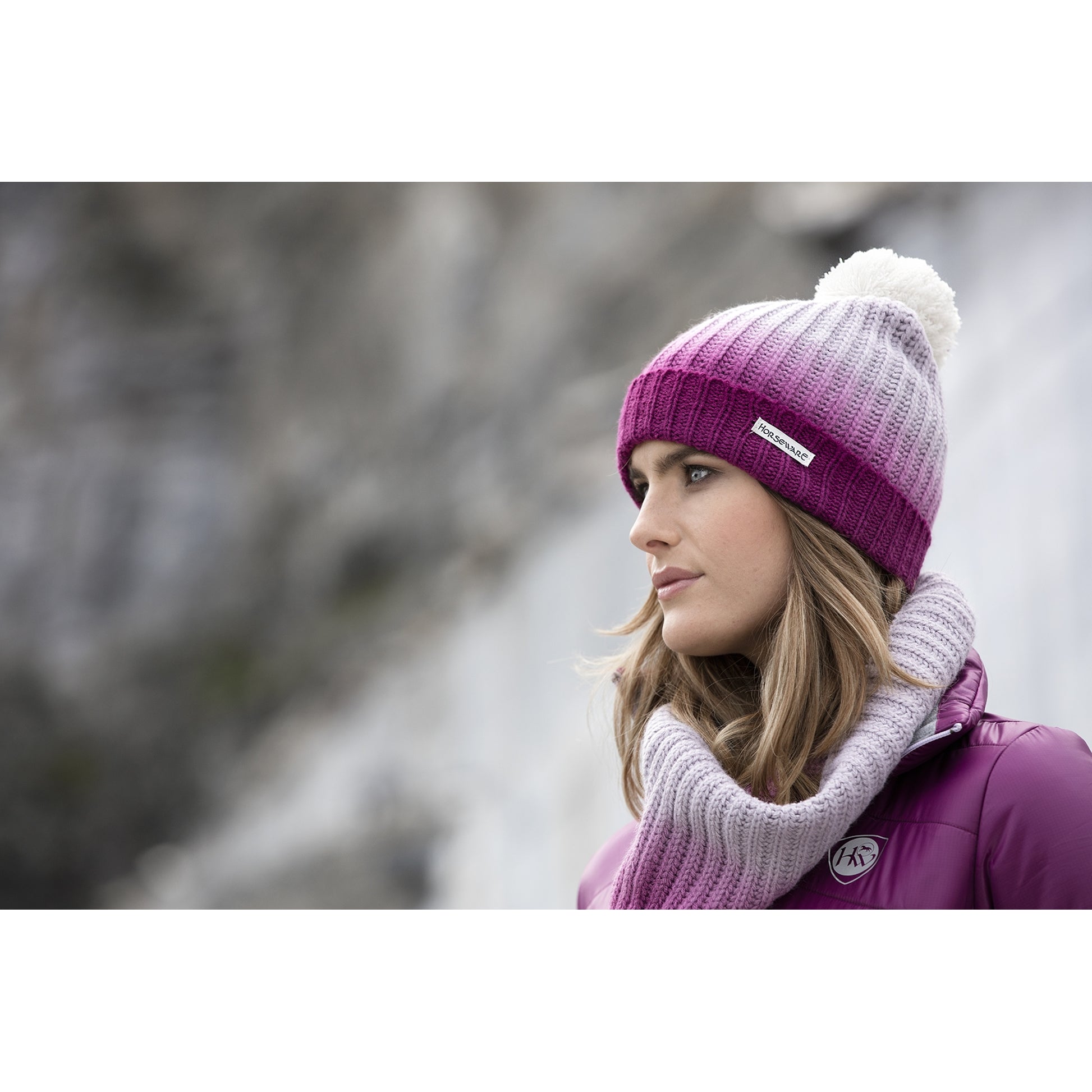 Horseware Ladies Bobble Hat & Scarf Set
