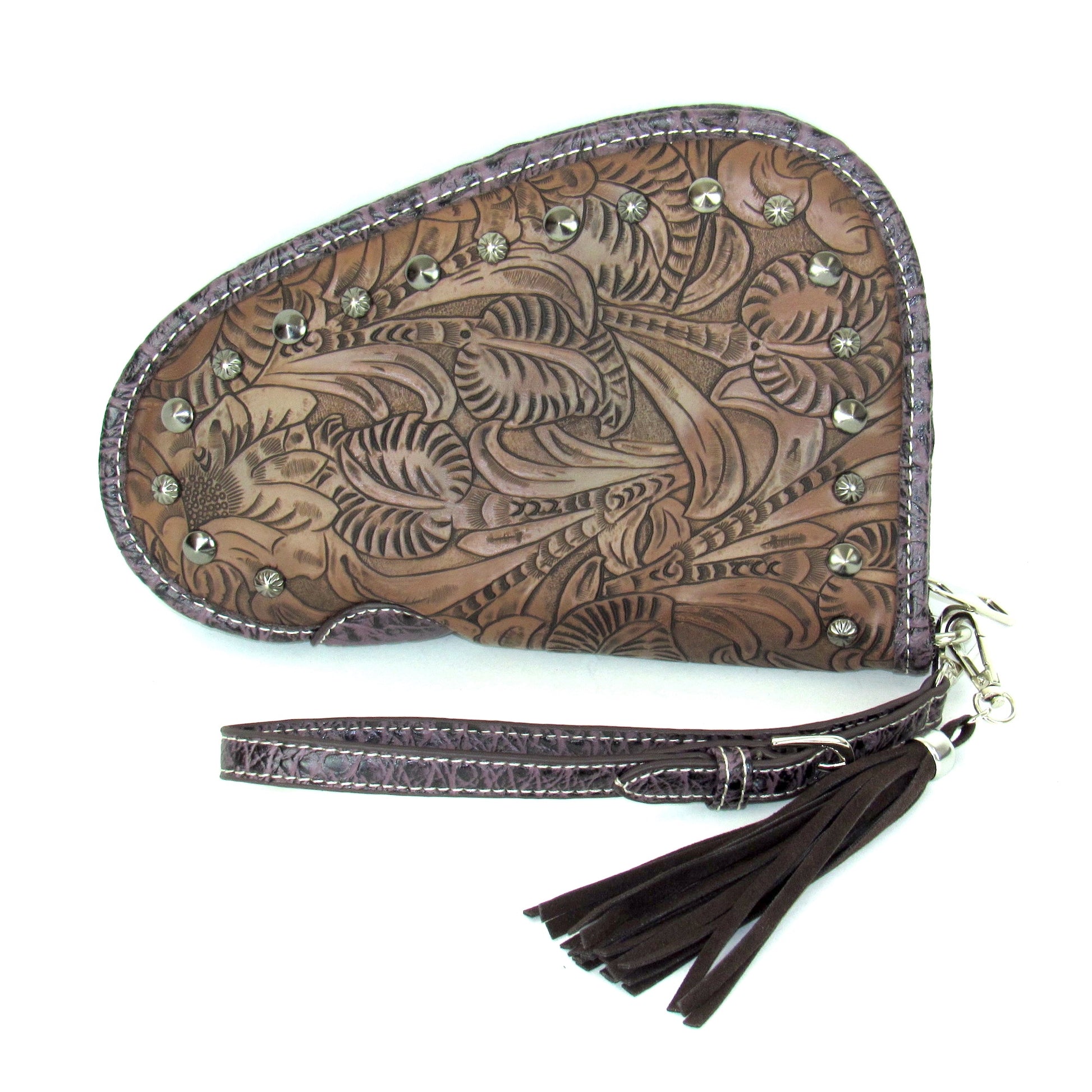Fierce Tooled Handgun Case With Studs