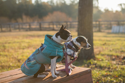 FITS Dog Coat - Navy/Red Plaid