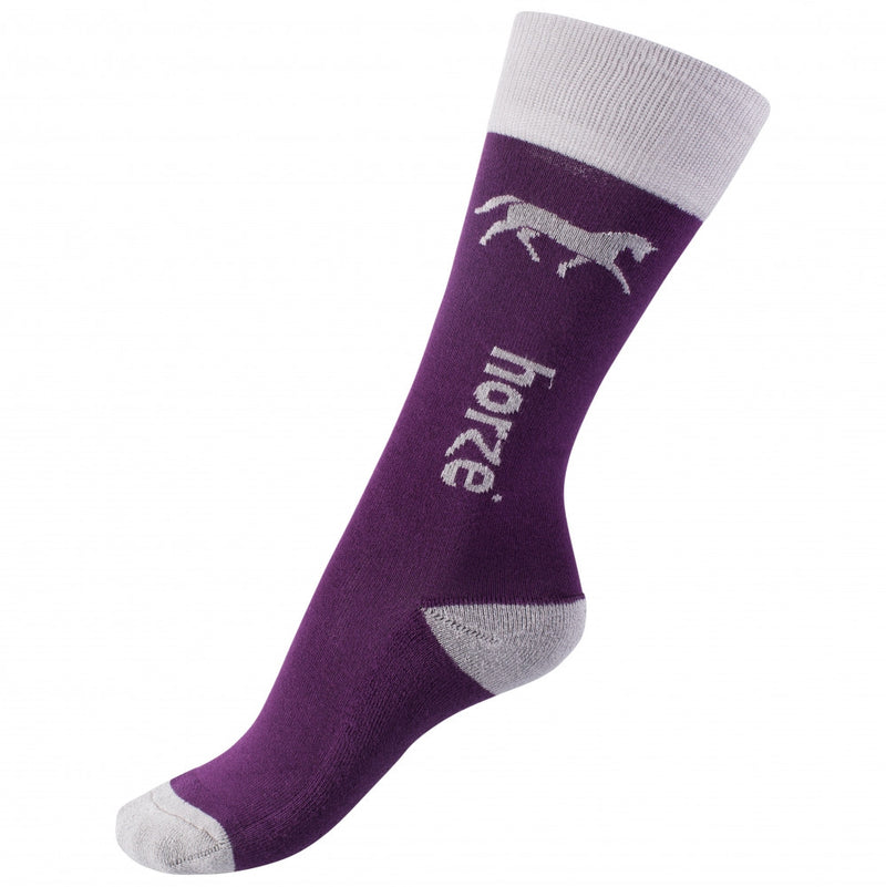 Horze JR Girls Lila Bamboo Winter Socks