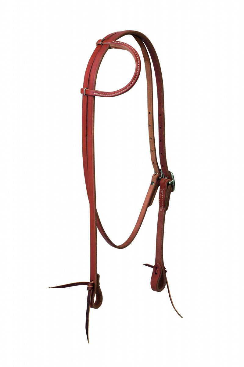 Weaver Canyon Rose Sliding Ear Headstall with Throatlatch