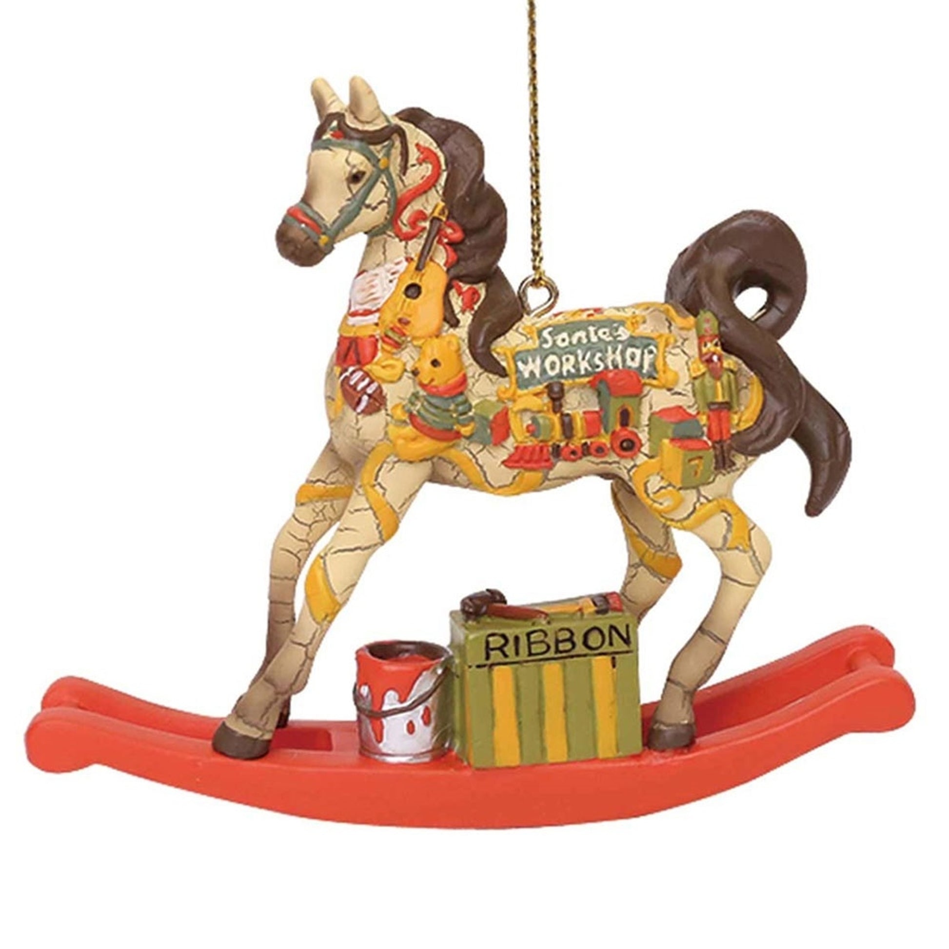 The Trail Of The Painted Ponies Santa Workshop Rocking Horse Ornament
