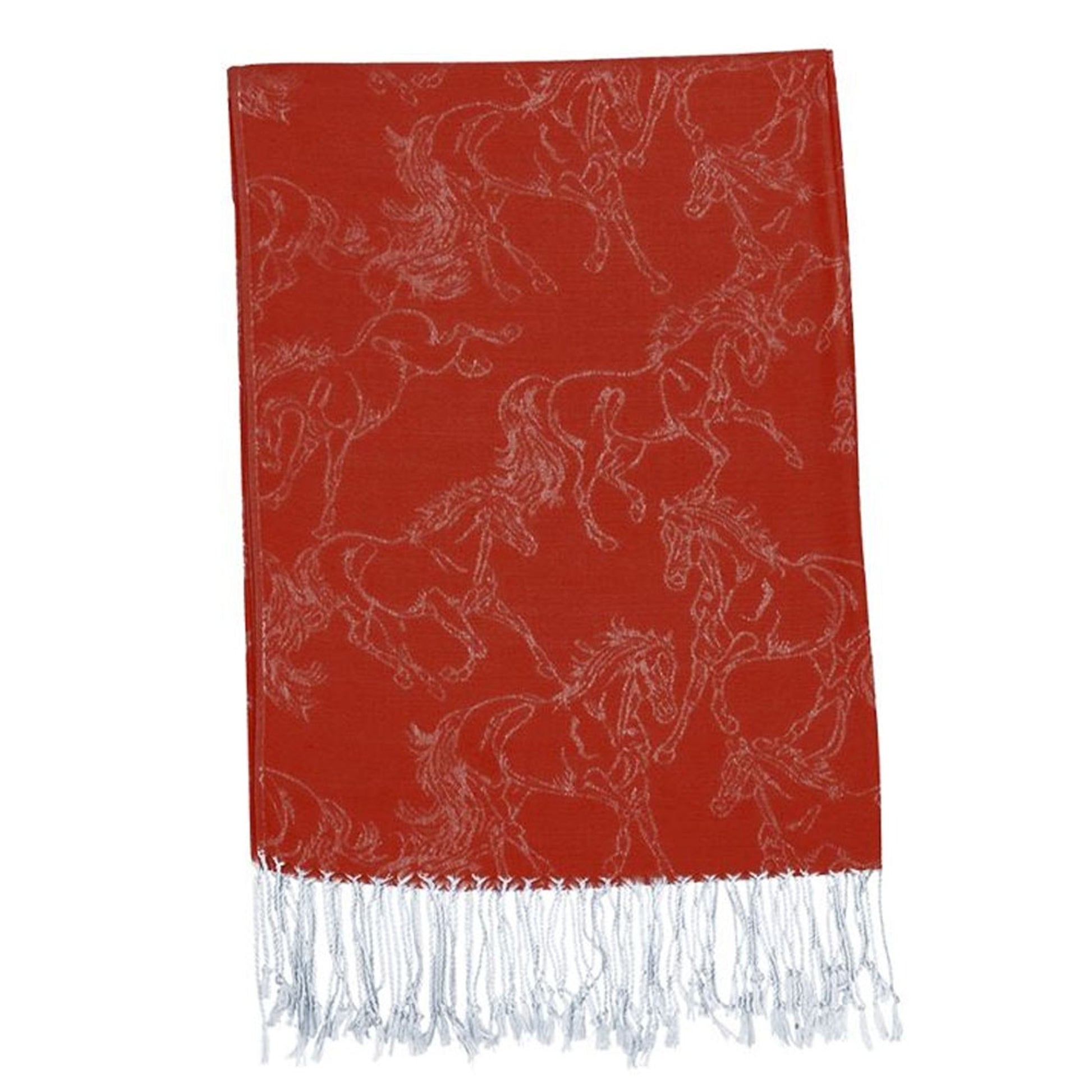 "Lila" Linear Horse Pashmina Scarf