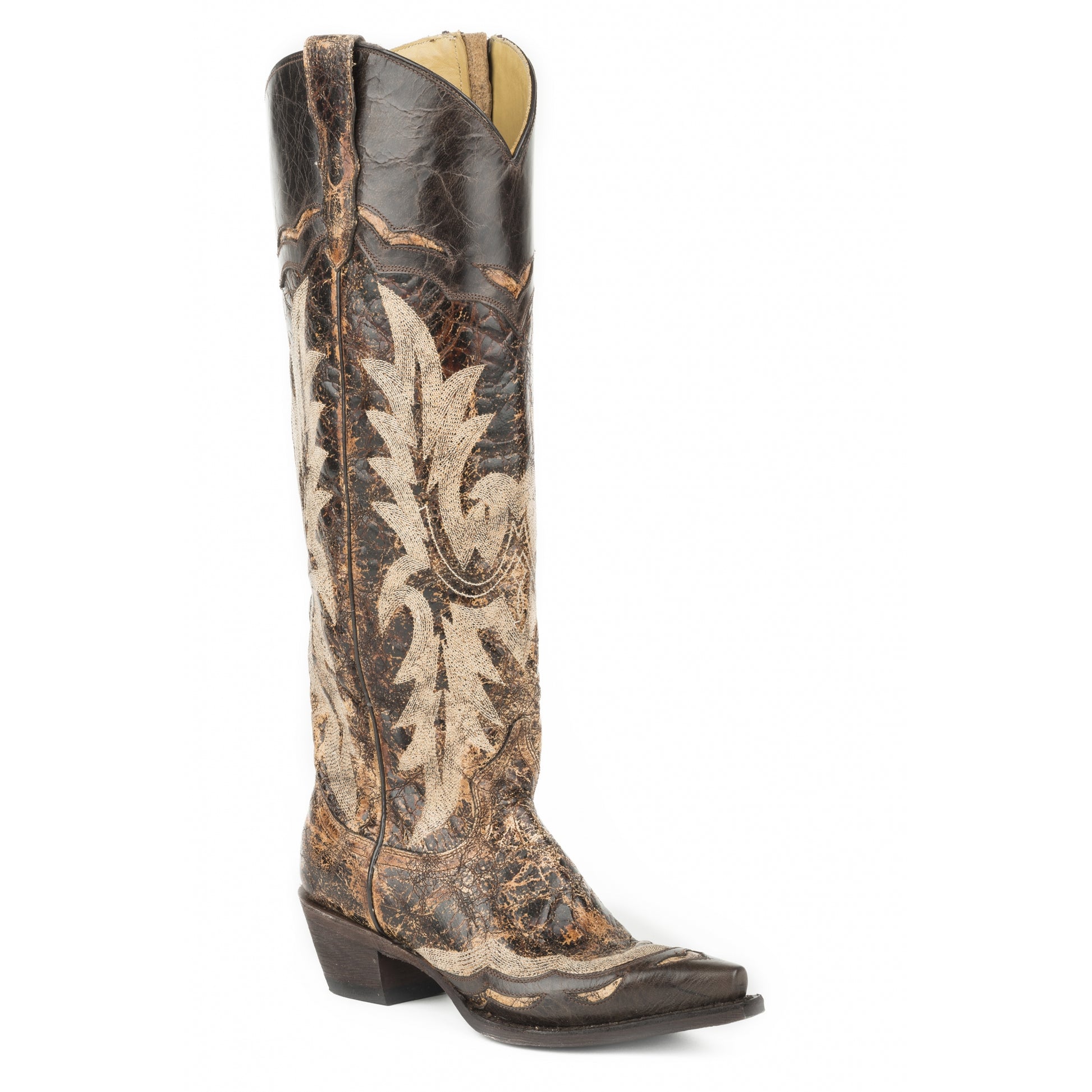 Stetson Ladies Sadie Over The Knee Snip Toe Cowgirl Boots