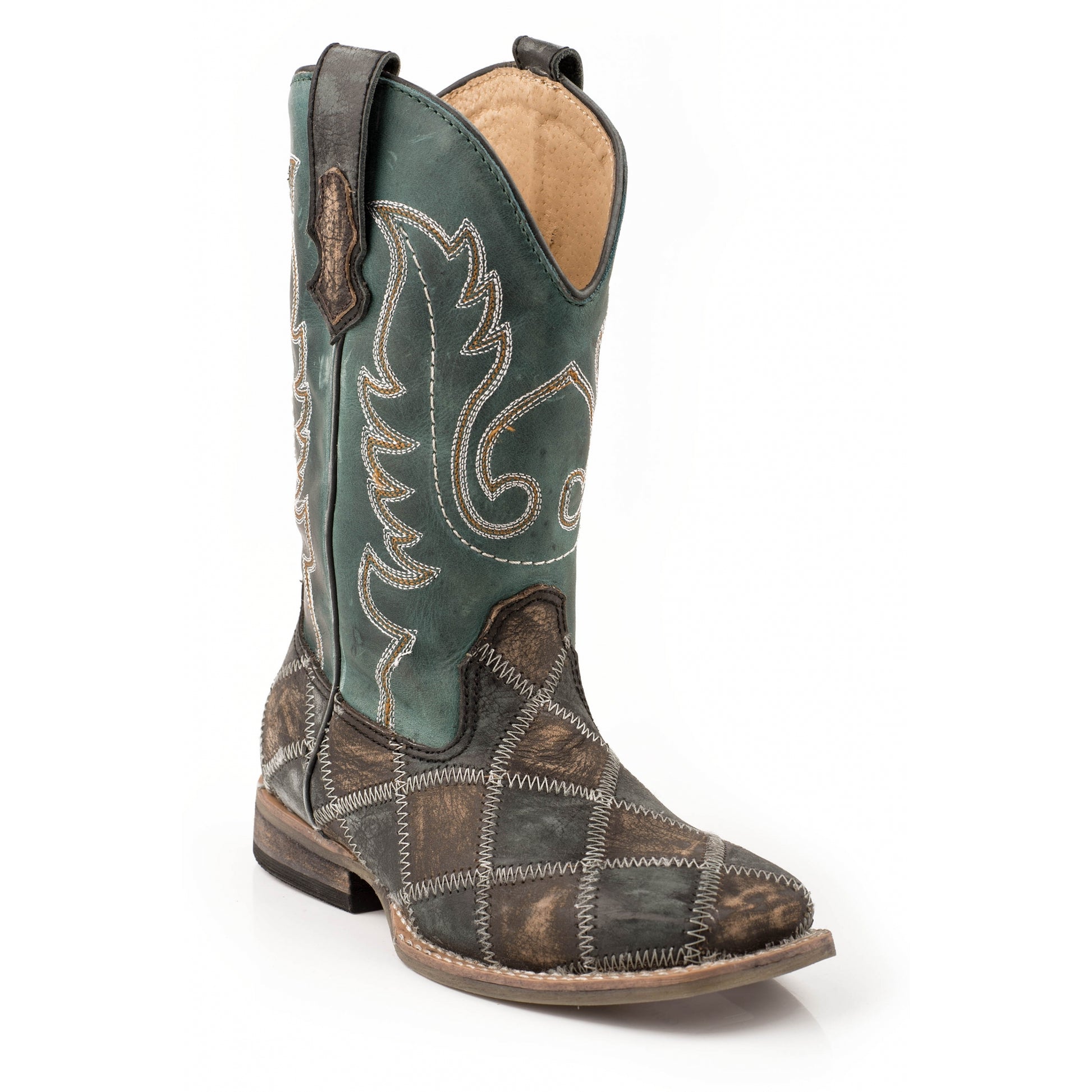 Roper Kids Patches Boot - Brown - Black
