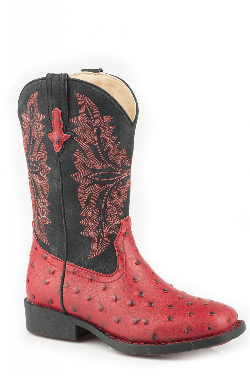 Roper Kids Cowboy Cool Boot - Red - Black