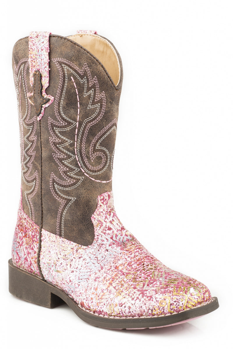 Roper Kids Glitter Aztec Boots