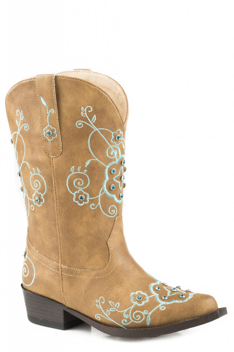 Roper Kids Flower Sparkles Boots