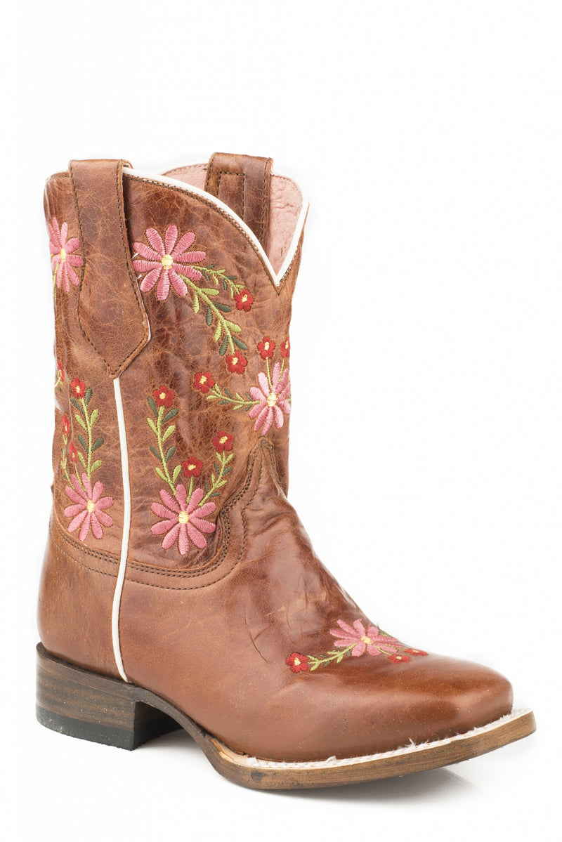 Roper Kids Daiseys Square Toe Western Boots