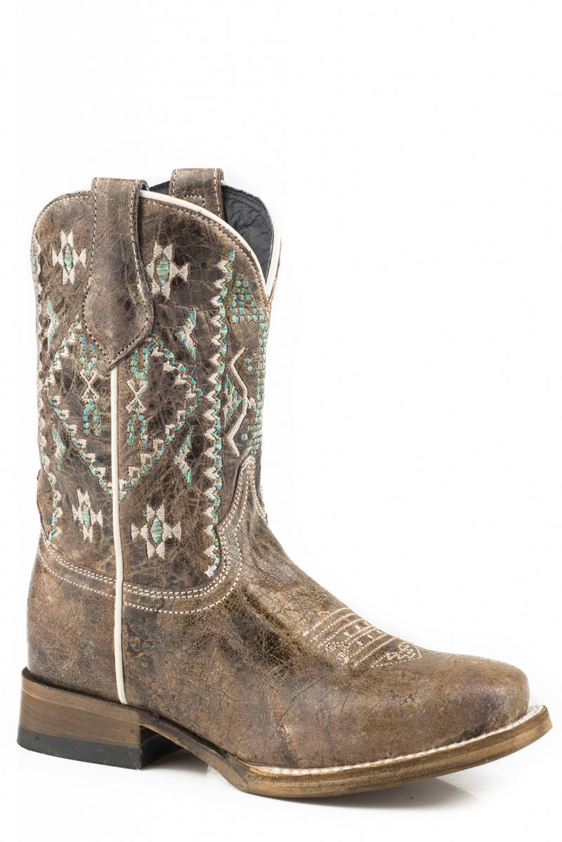 Roper Kids Out West Square Toe Western Boots