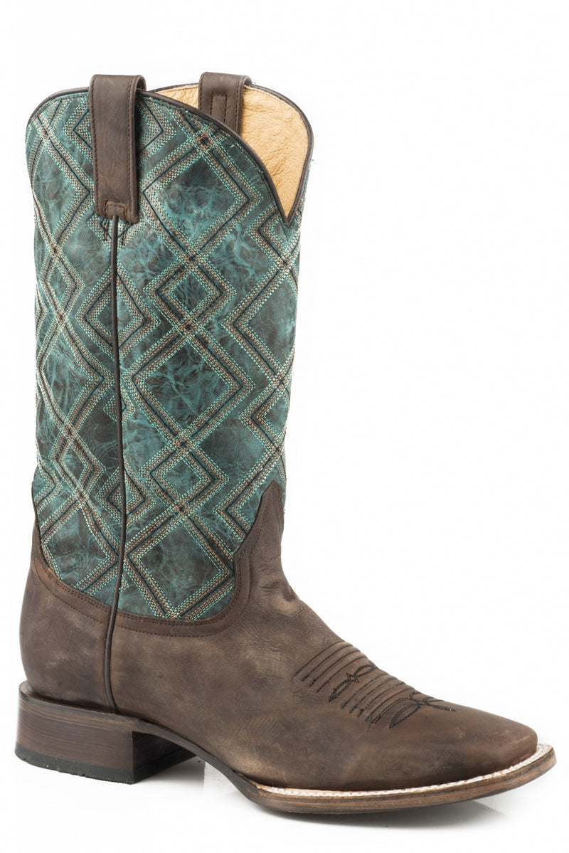 Roper Mens Nash Square Toe Western Cowboy Boots