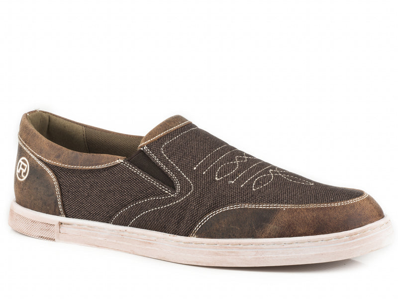 Roper Men's Vagabond Slip On Shoe - Brown