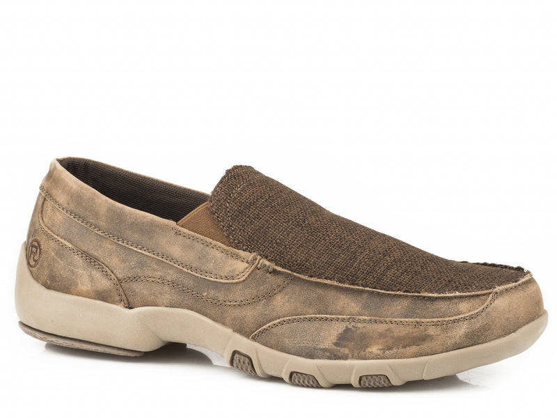 Roper Men's Charlie Slip On Shoe - Brown