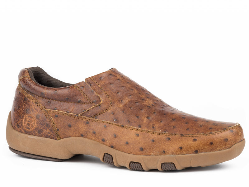 Roper Men's Owen Slip On Shoe - Embossed Tan