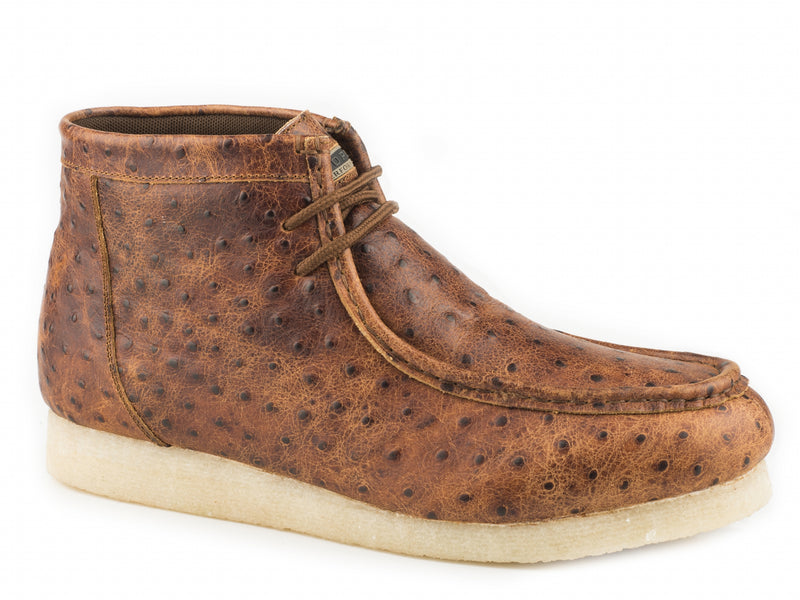 Roper Mens Gum Sticker Ostrich Chukka Boots