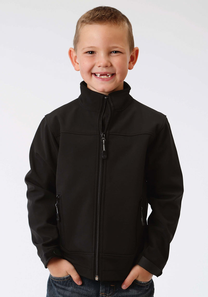 Roper Boys Hi Tech Fleece Jacket-Black