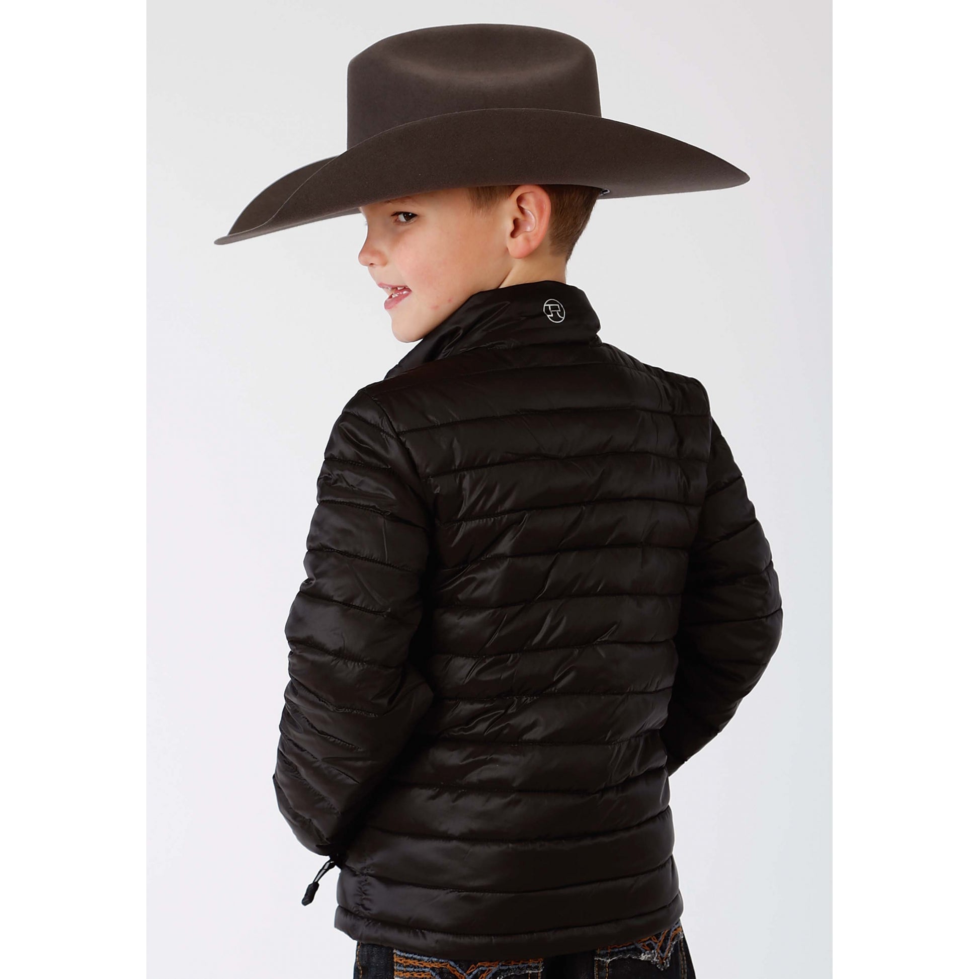 Roper Boys Crushable Parachute Jacket-Black