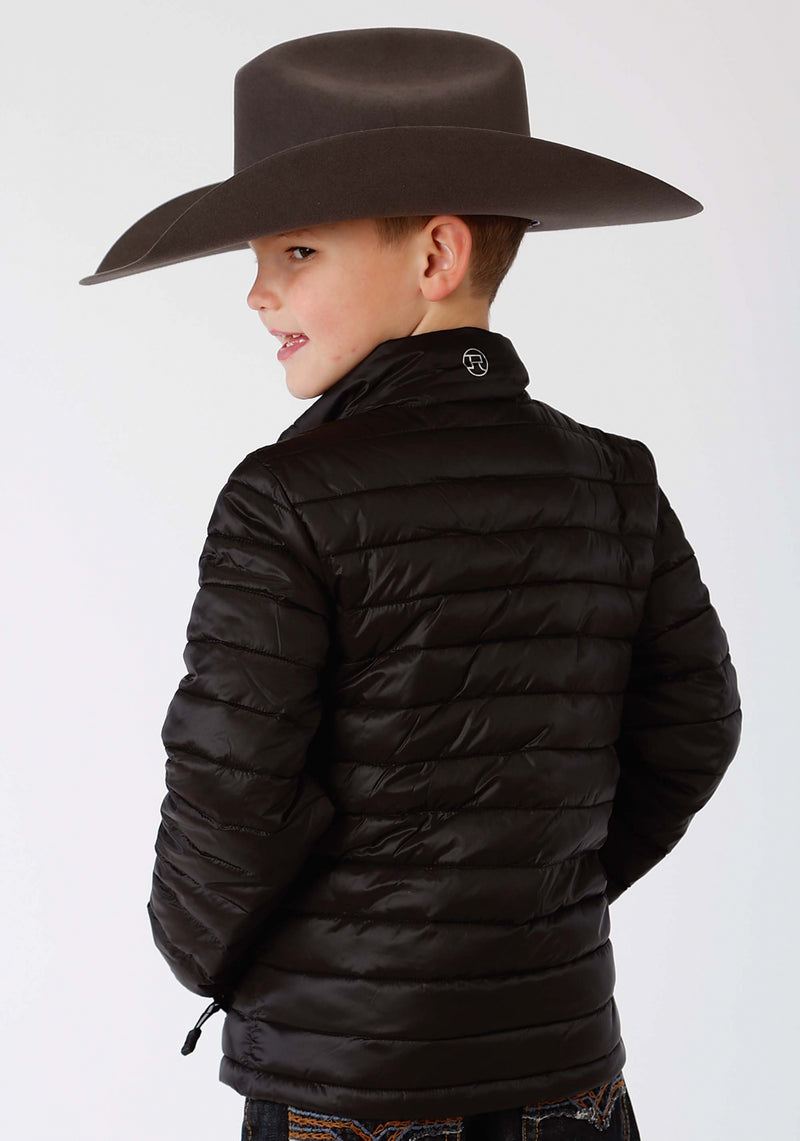 Roper Boys Crushable Parachute Jacket-Black