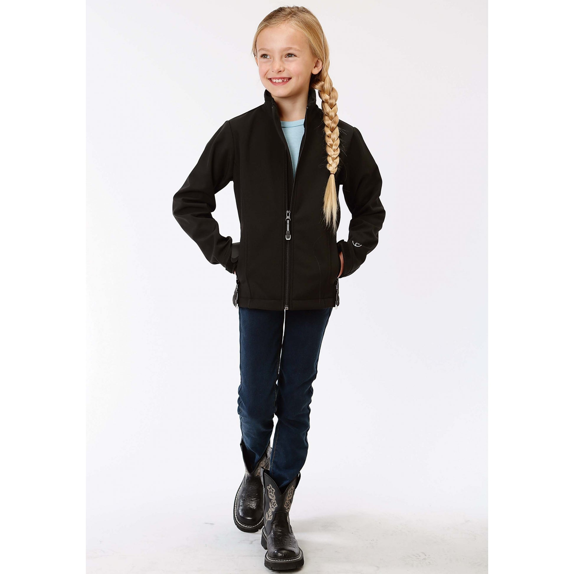 Roper Girls Technical Soft Shell Jacket - Black