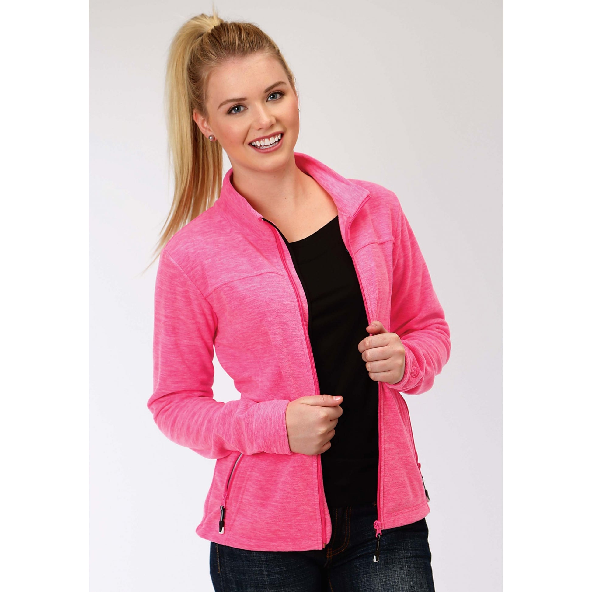 Roper Ladies Pink Micro Fleece Jacket
