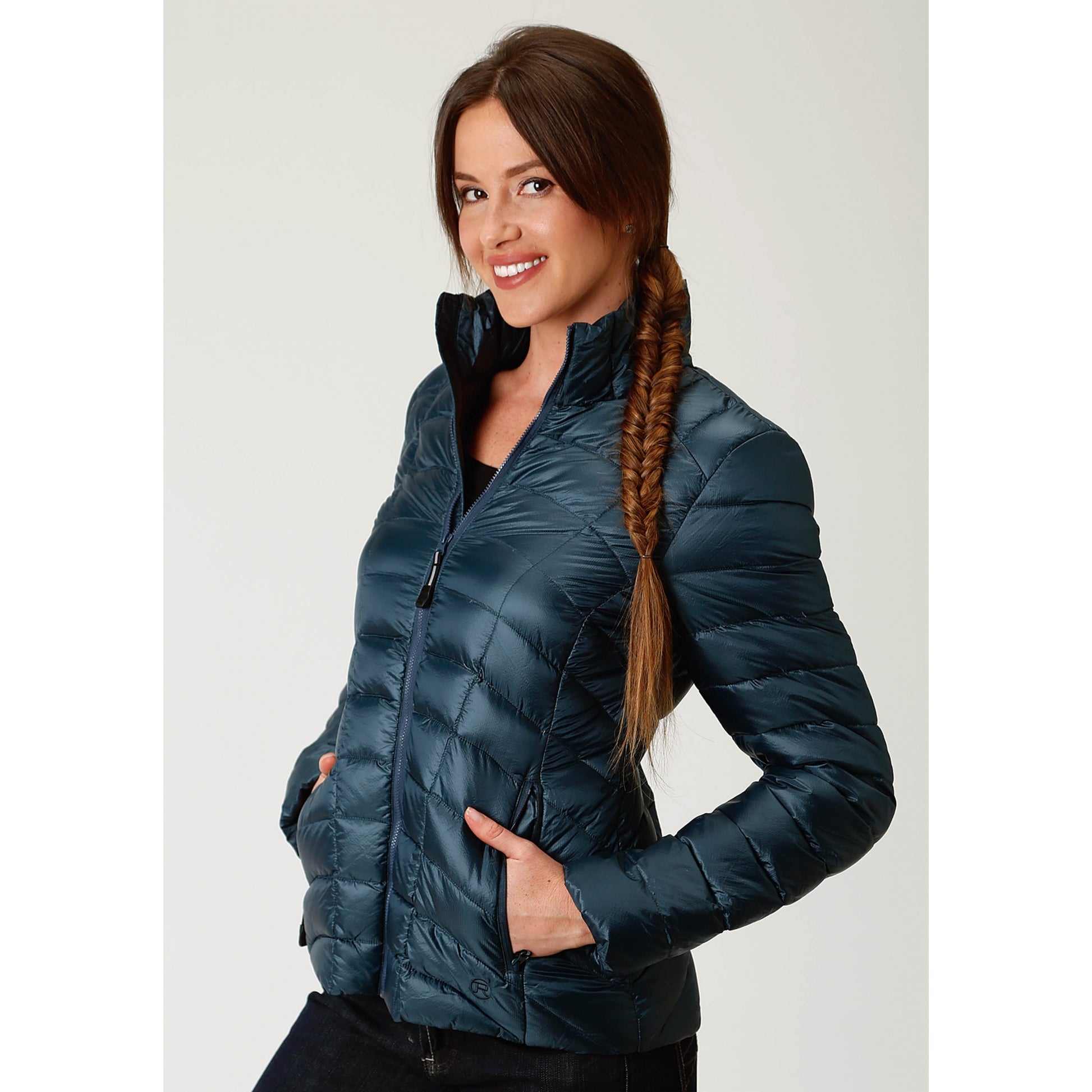 Roper Ladies Teal Crushable Parachute Jacket
