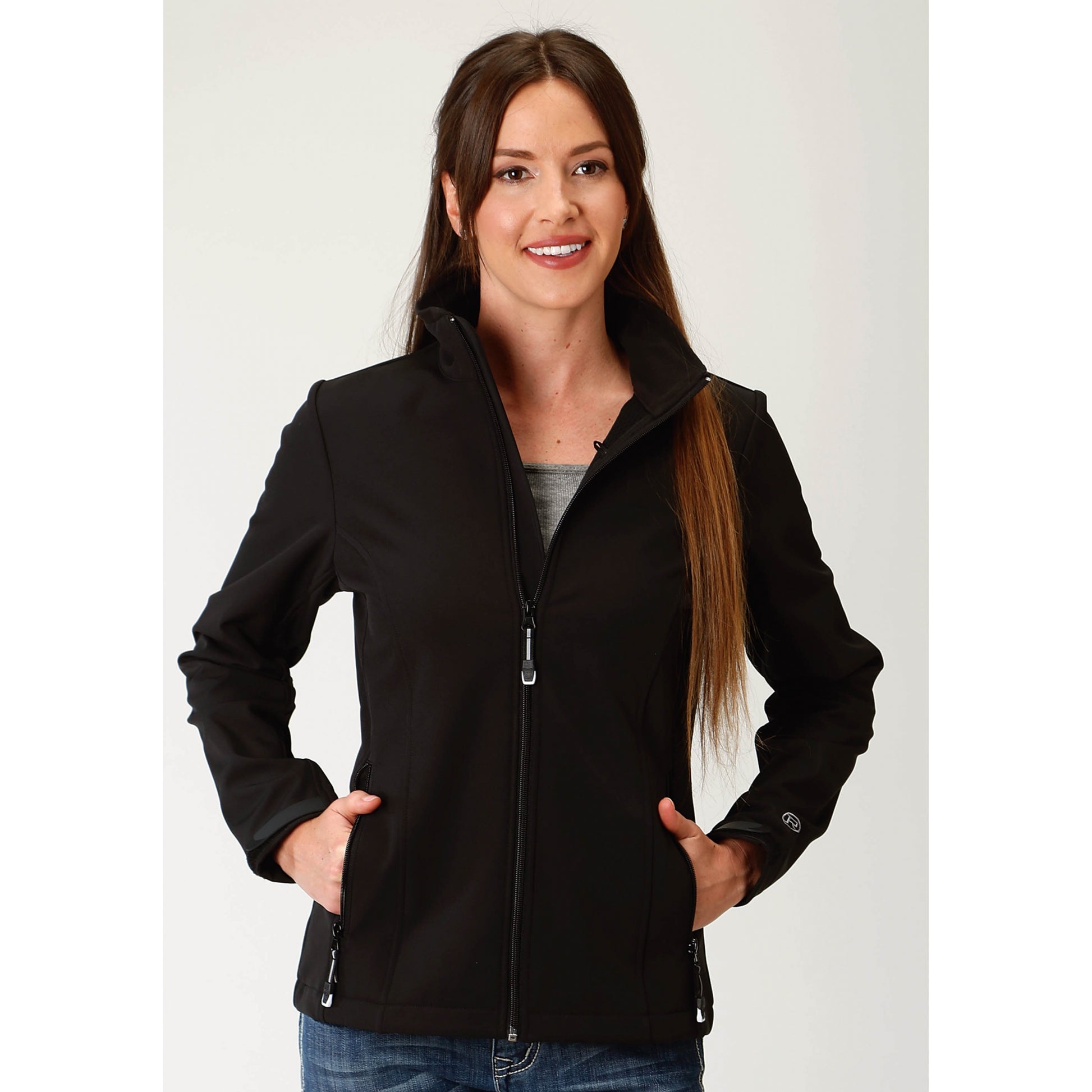 Roper Ladies Black Soft Shell Jacket