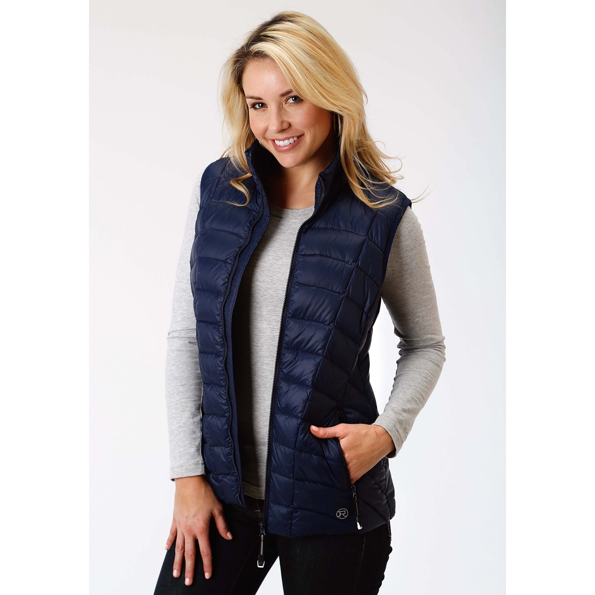 Roper Ladies Blue Rangegear Lightweight Down Vest
