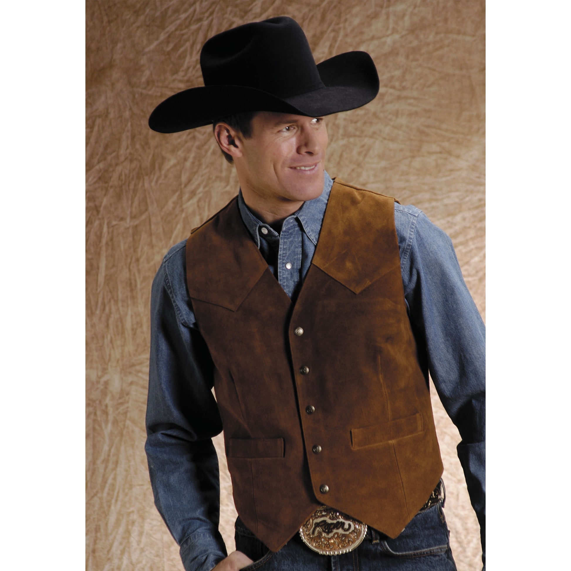 Roper Men's Tall Man Suede Vest Sand– HorseLoverZ