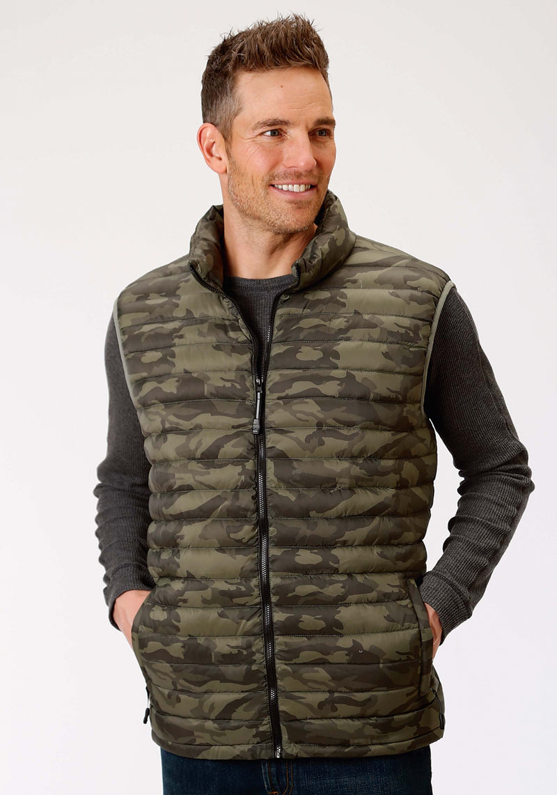 Roper Men's Crushable Parachute Vest - Green Camo