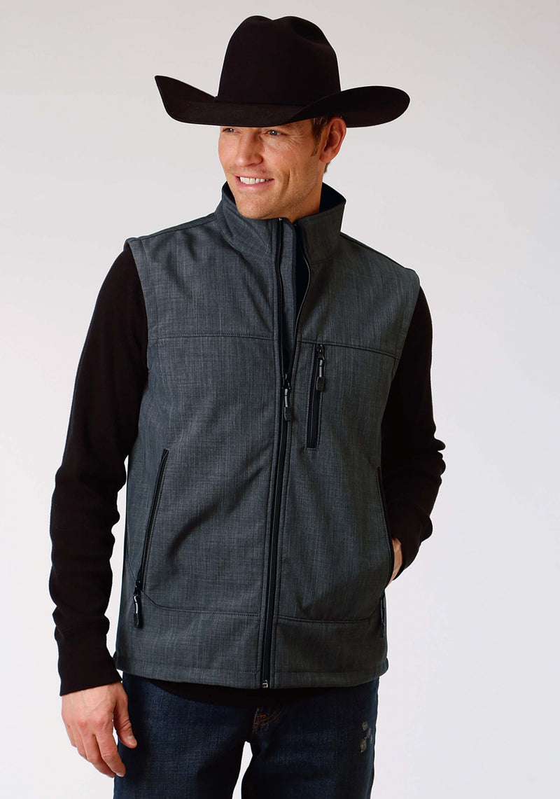 Roper Men's Hi Tech Vest - Textured Grey
