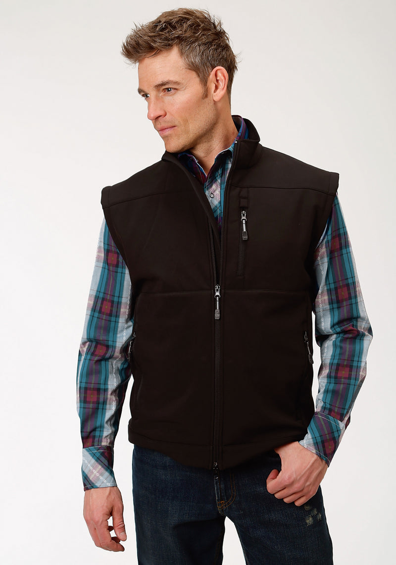 Roper Men's Conceal Carry Soft Shell Vest - Black