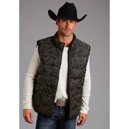 Stetson Men's Sueded Camo Vest - Black Camo