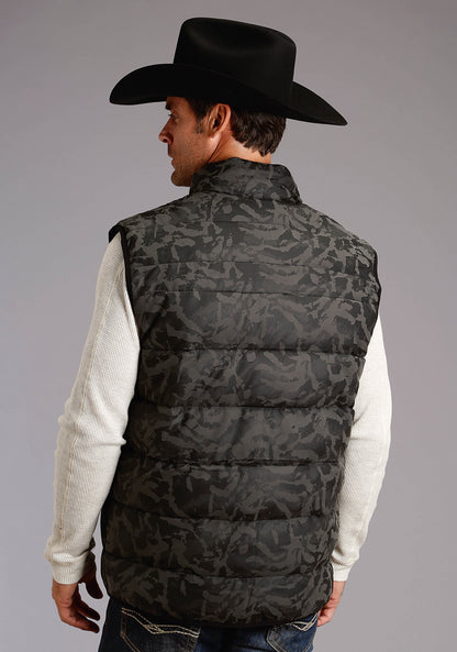 Stetson Men's Sueded Camo Vest - Black Camo