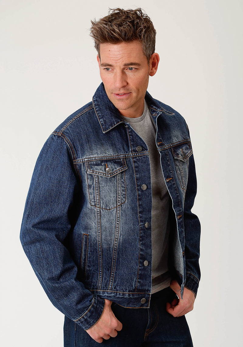 Roper Men's Rangegear Denim Jean Jacket - Blue