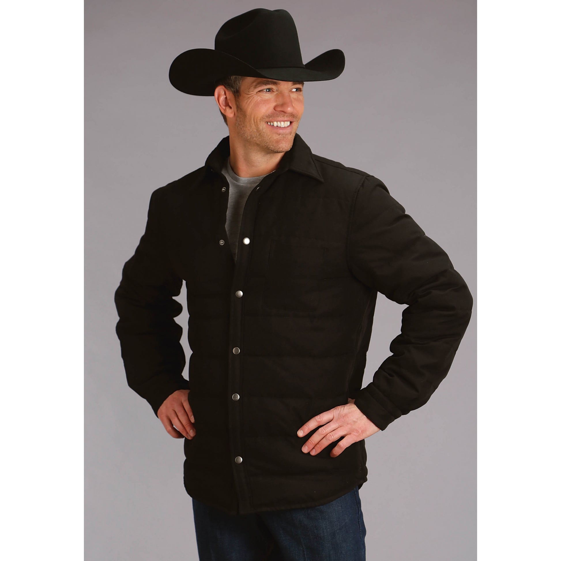 Stetson Men's Suede Leather Bomber Jacket - Brown