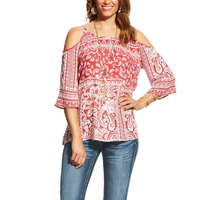 Ariat Ladies Theresa Top - Snow White