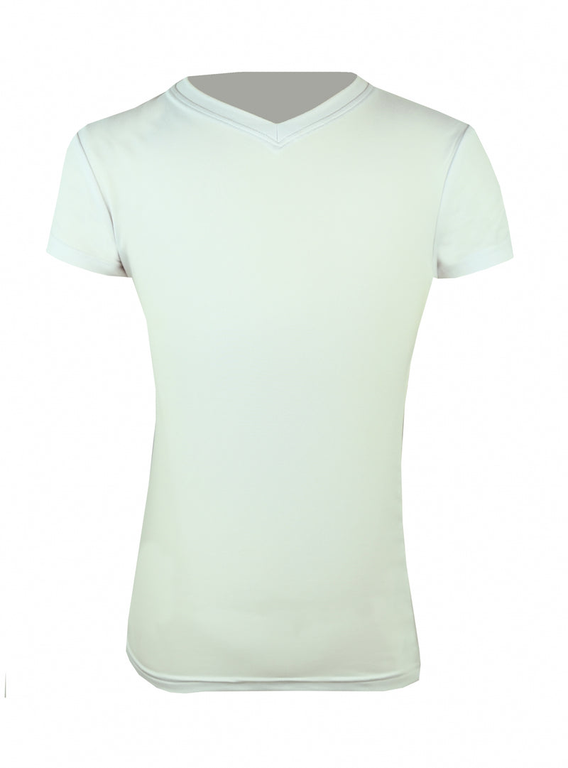 KAKI Short Sleeve V-Neck Exercise Shirt