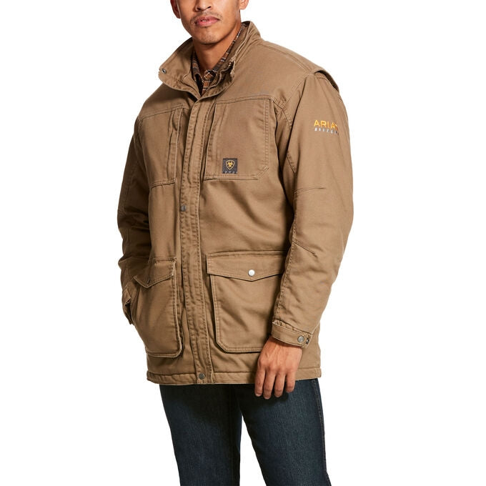 Ariat Mens Rebar Washed DuraCanvas Insulated Coat