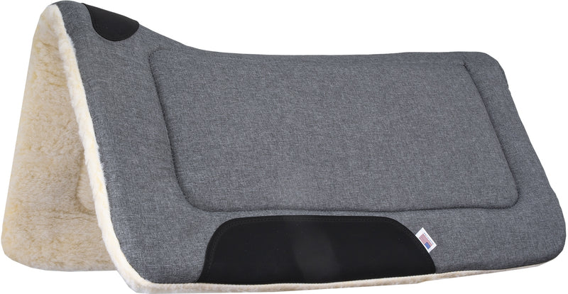 Mustang Brushed Denim Contoured Saddle Pad with Fleece Bottom