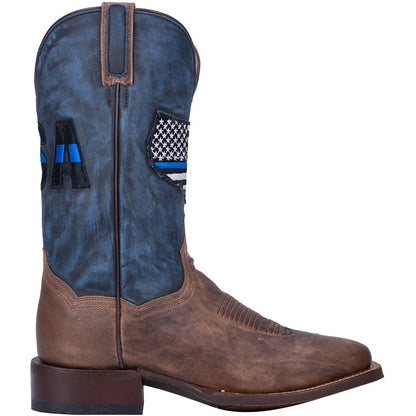 Dan Post Mens 11" Thin Blue Line Square Boots