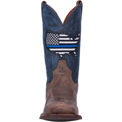 Dan Post Mens 11" Thin Blue Line Square Boots